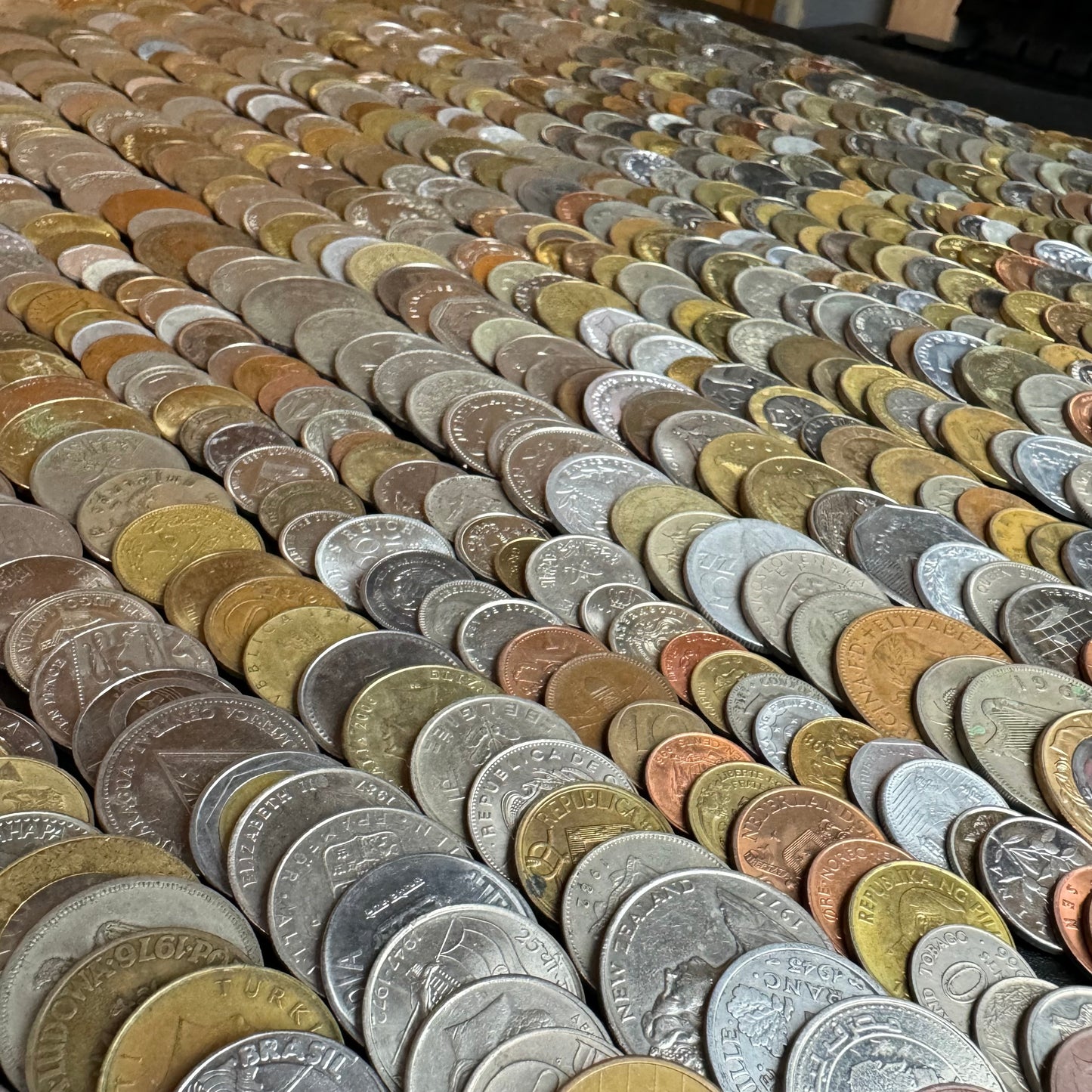 50-1500 Different World Coins – Mixed in One Bag (No Repeats)