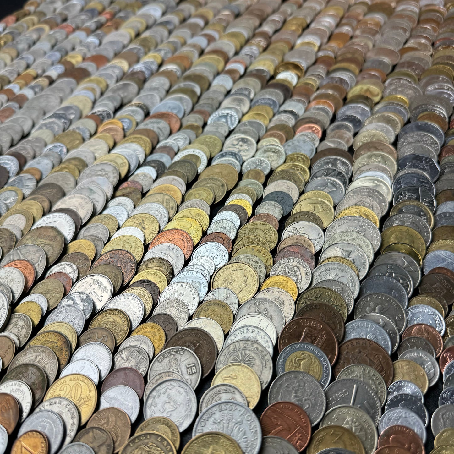 50-1500 Different World Coins – Mixed in One Bag (No Repeats)