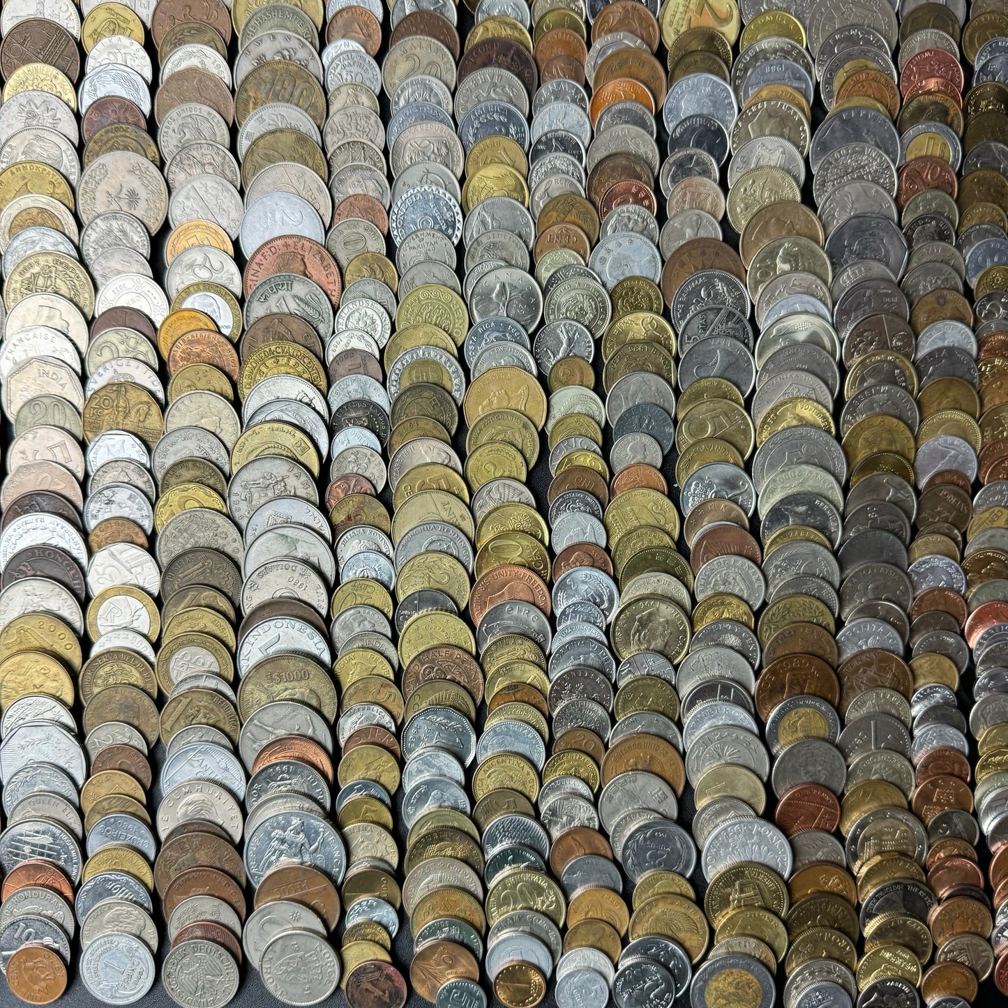 50-1500 Different World Coins – Mixed in One Bag (No Repeats)