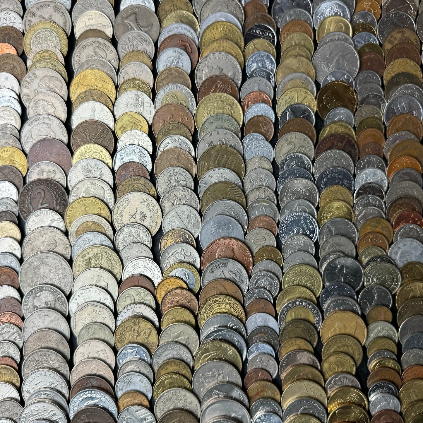 50-1500 Different World Coins – Mixed in One Bag (No Repeats)