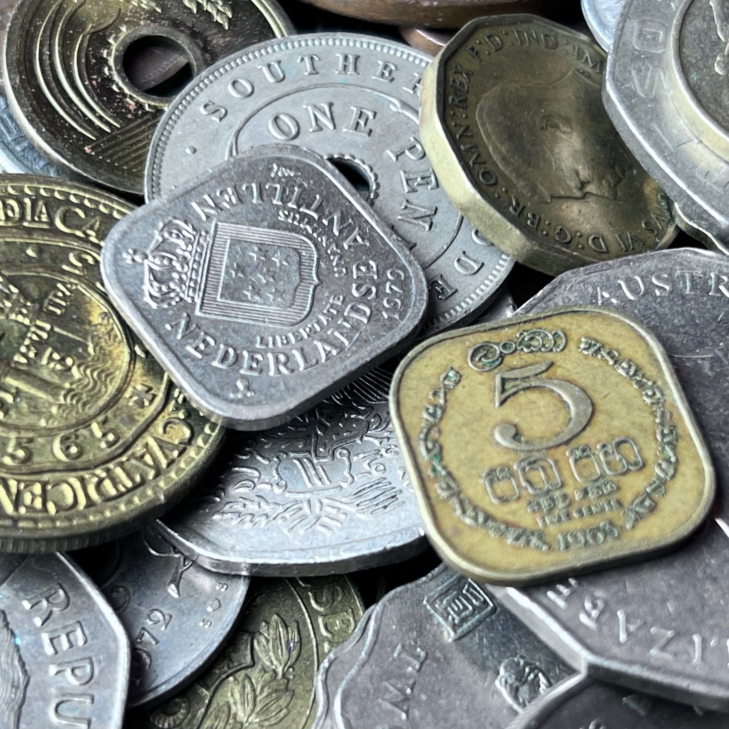 Bulk Lot of Unusual Shaped Coins