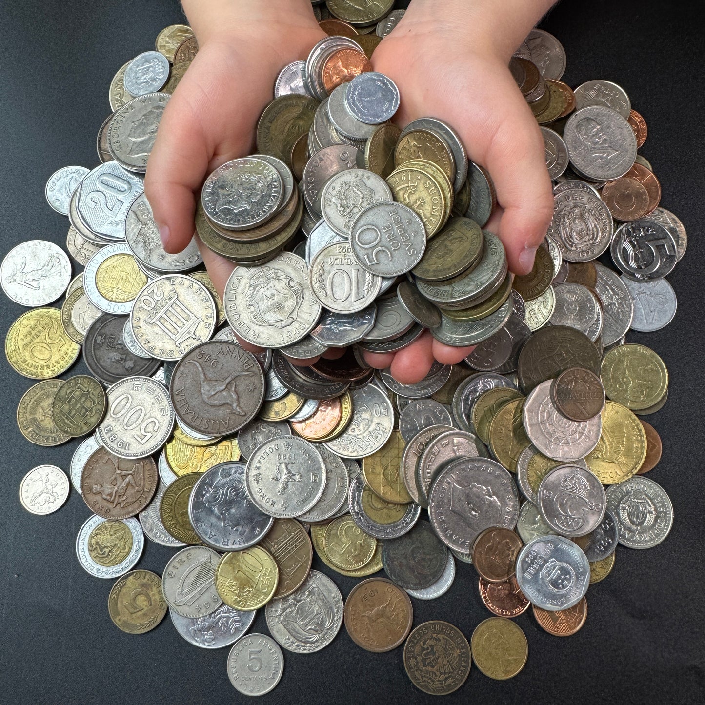 50-1500 Different World Coins – Mixed in One Bag (No Repeats)