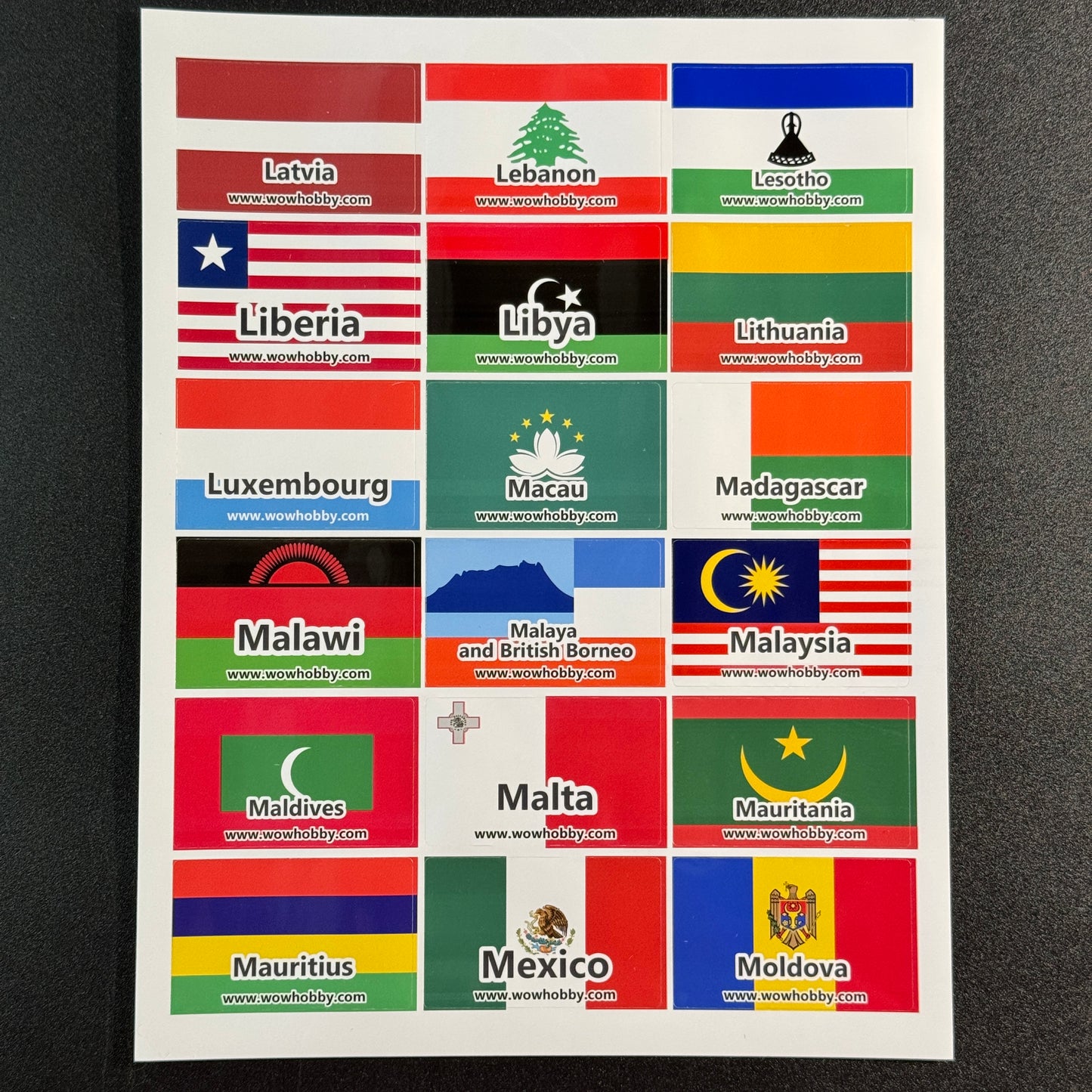 250 Mini Country Flags for Binders