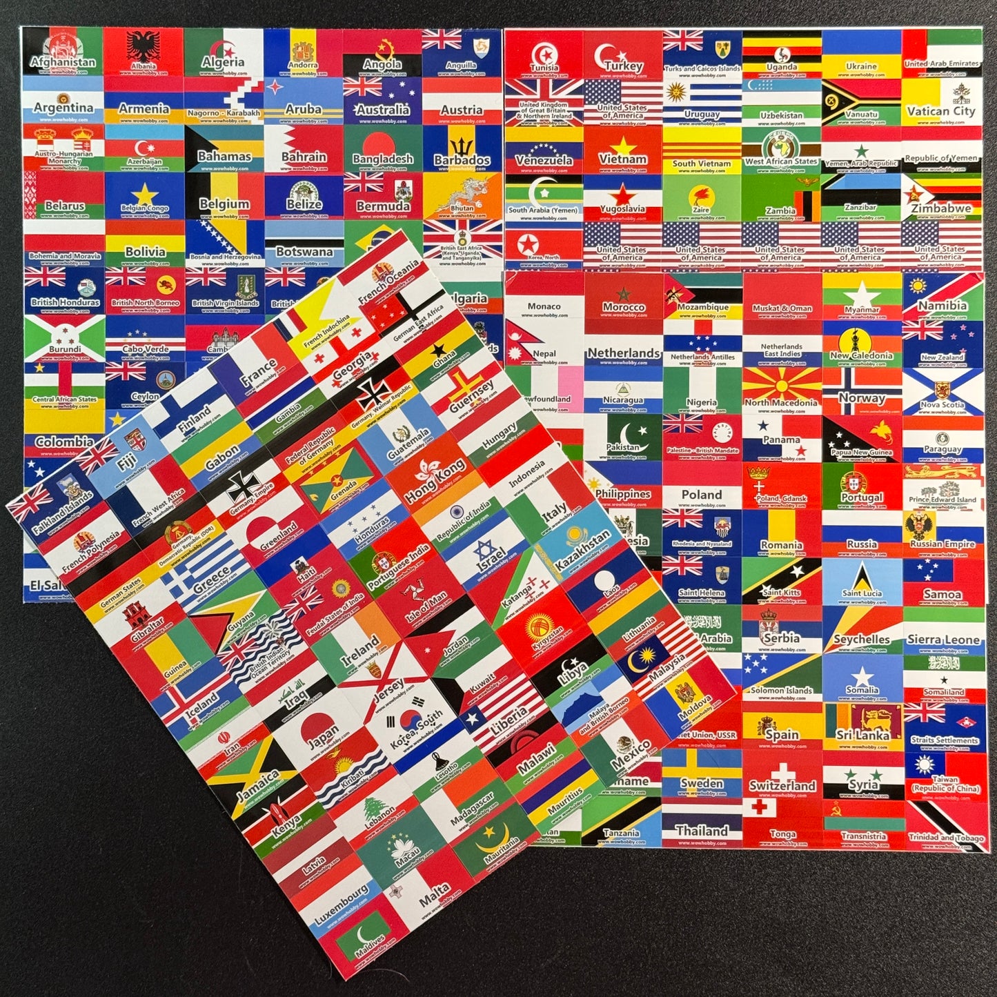 250 Mini Country Flags for Binders