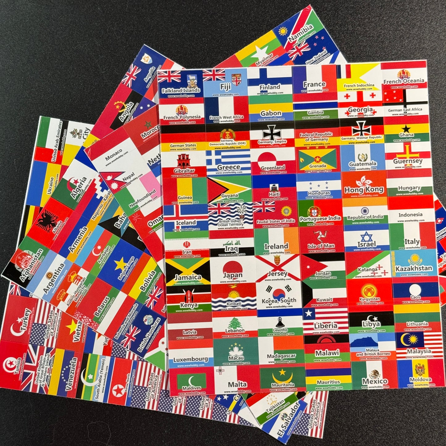250 Mini Country Flags for Binders