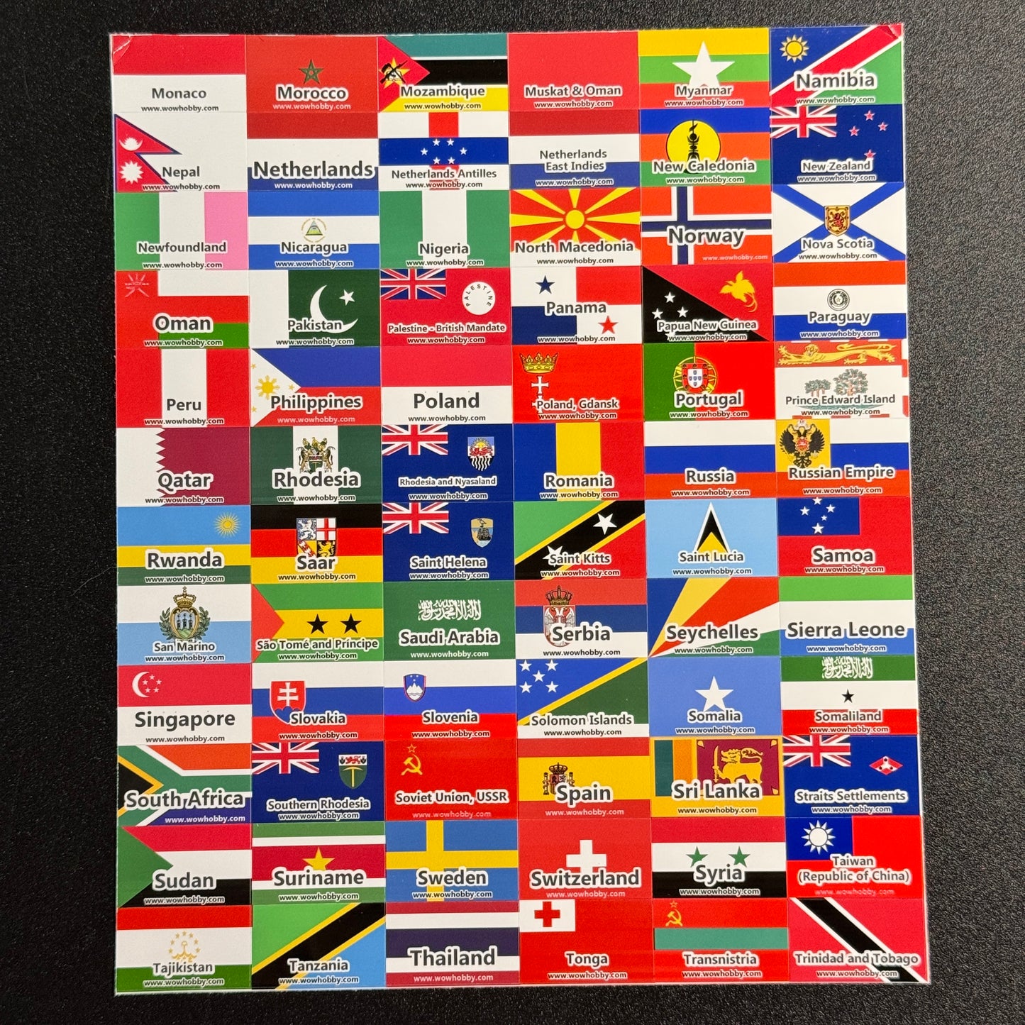 250 Mini Country Flags for Binders