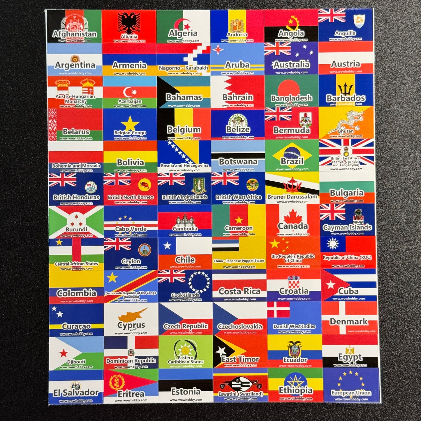 250 Mini Country Flags for Binders