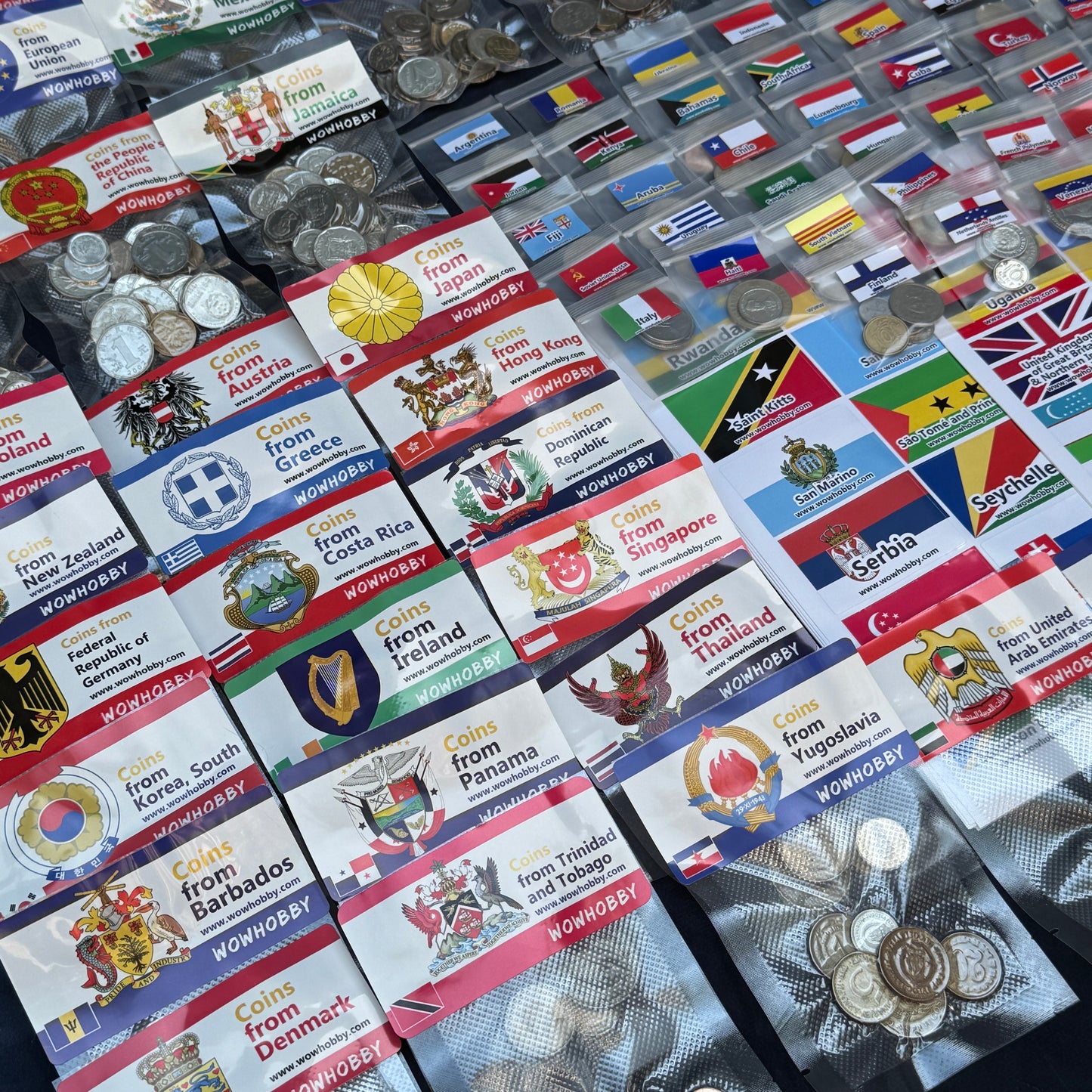 500-2000 World Coins – Organized by Country (Some Repeats)