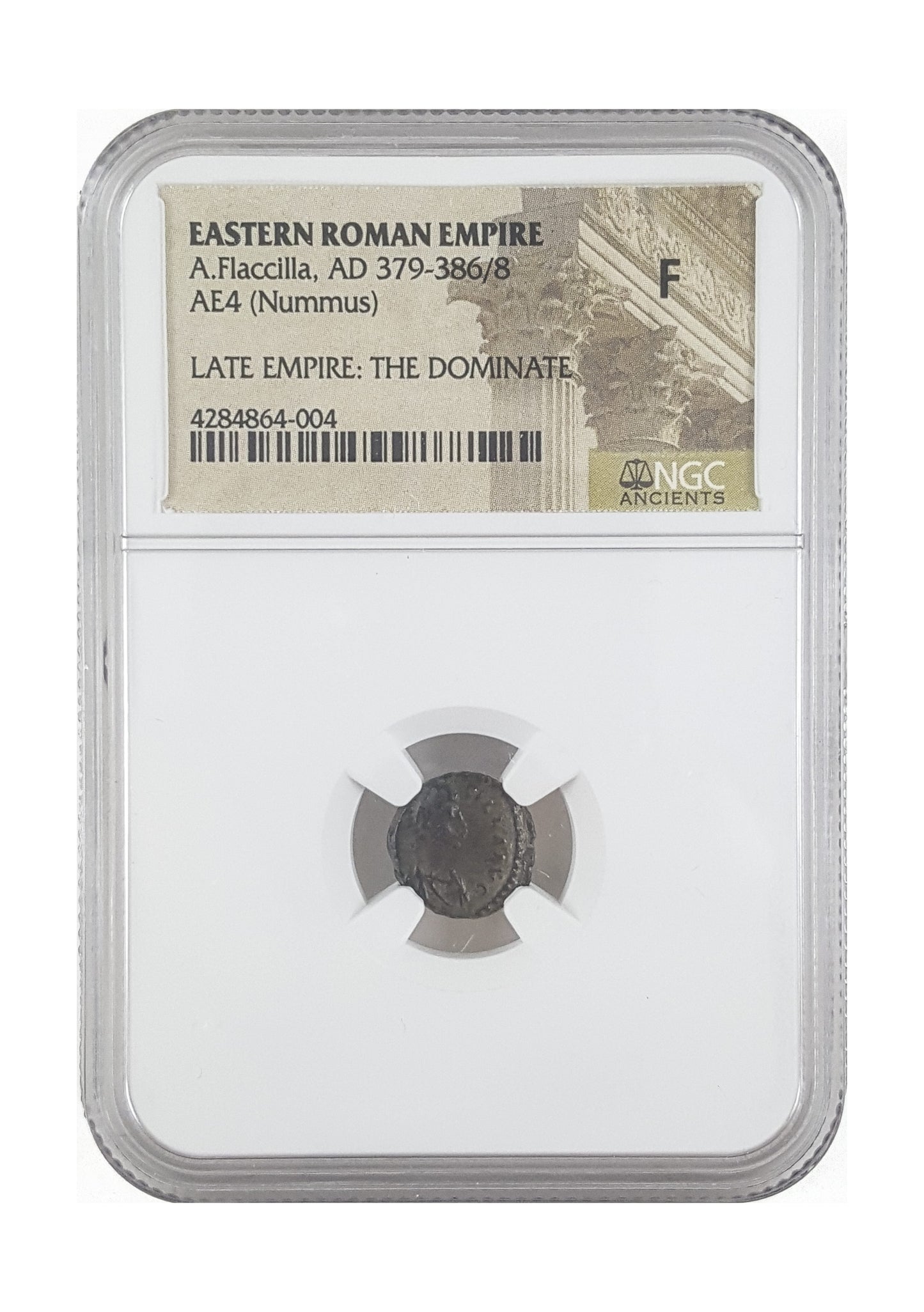 Roman Bronze AE4 Of Aelia Flacilla (AD 379–386) NGC