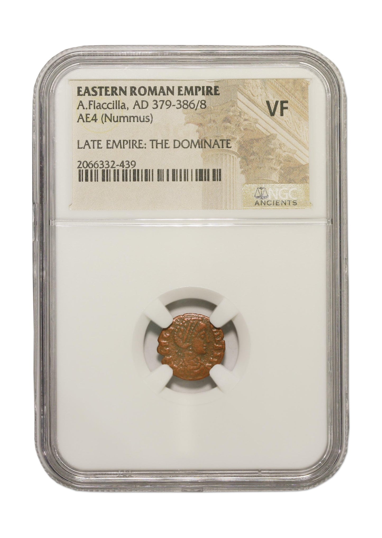 Roman Bronze AE4 Of Aelia Flacilla (AD 379–386) NGC