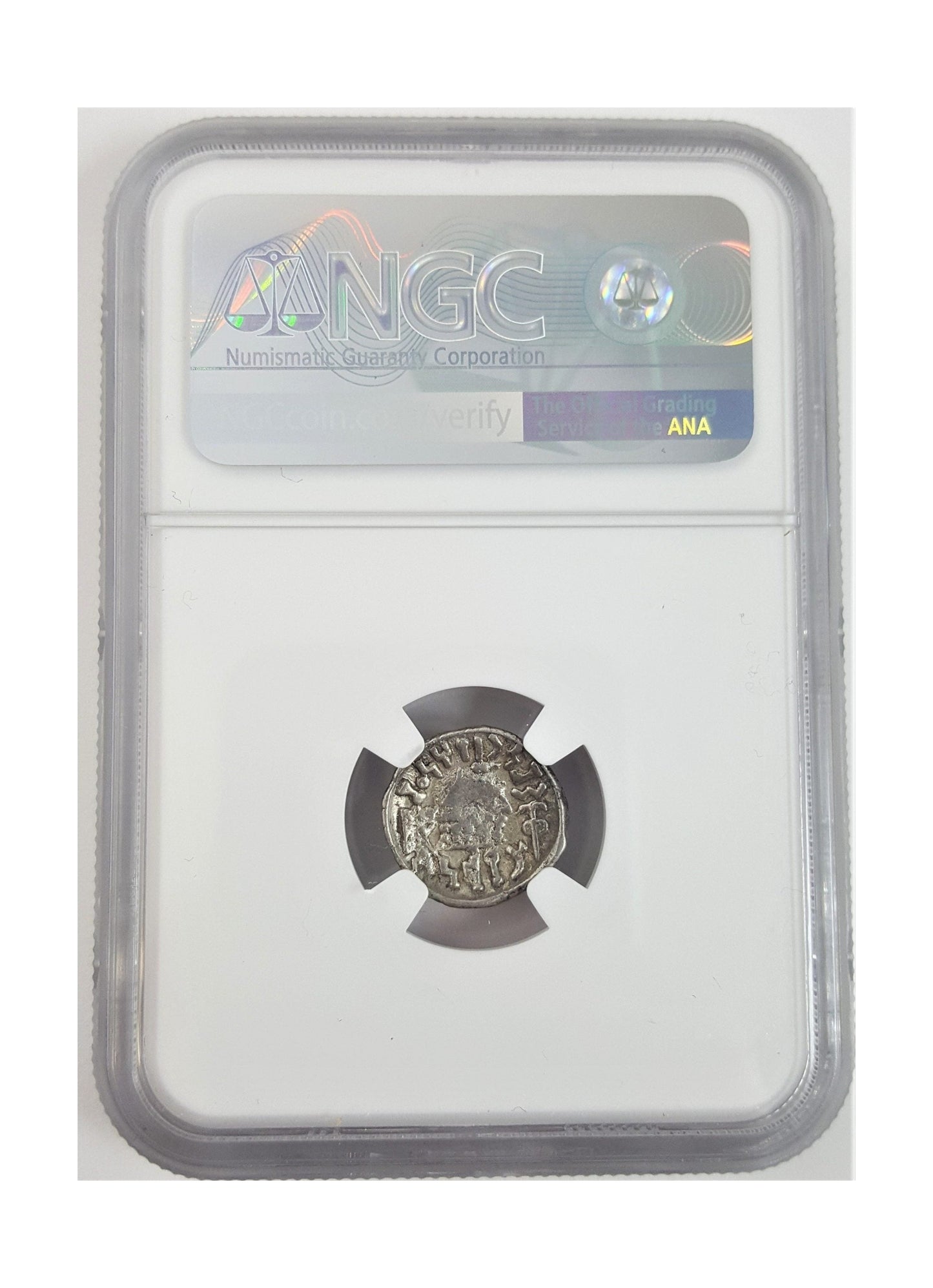Himyarite Kingdom Arabia Felix Silver Drachm 1st Century (NGC Slab)