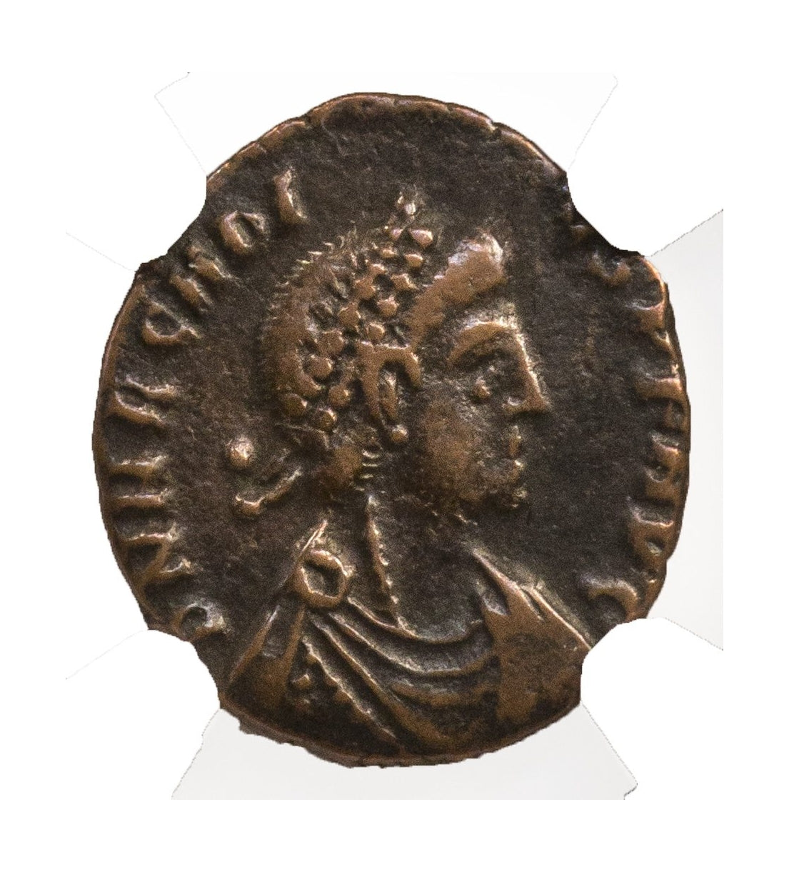 Arcadius Roman AE3 (AD 383-408) NGC