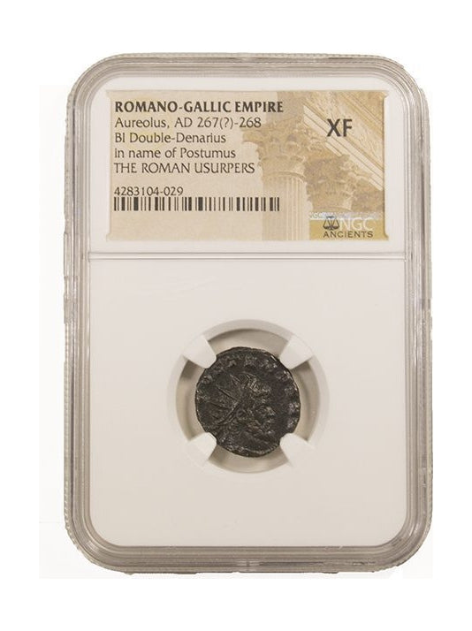 Aureolus Roman AE (AD 268) Issued in the Name of Postumus NGC