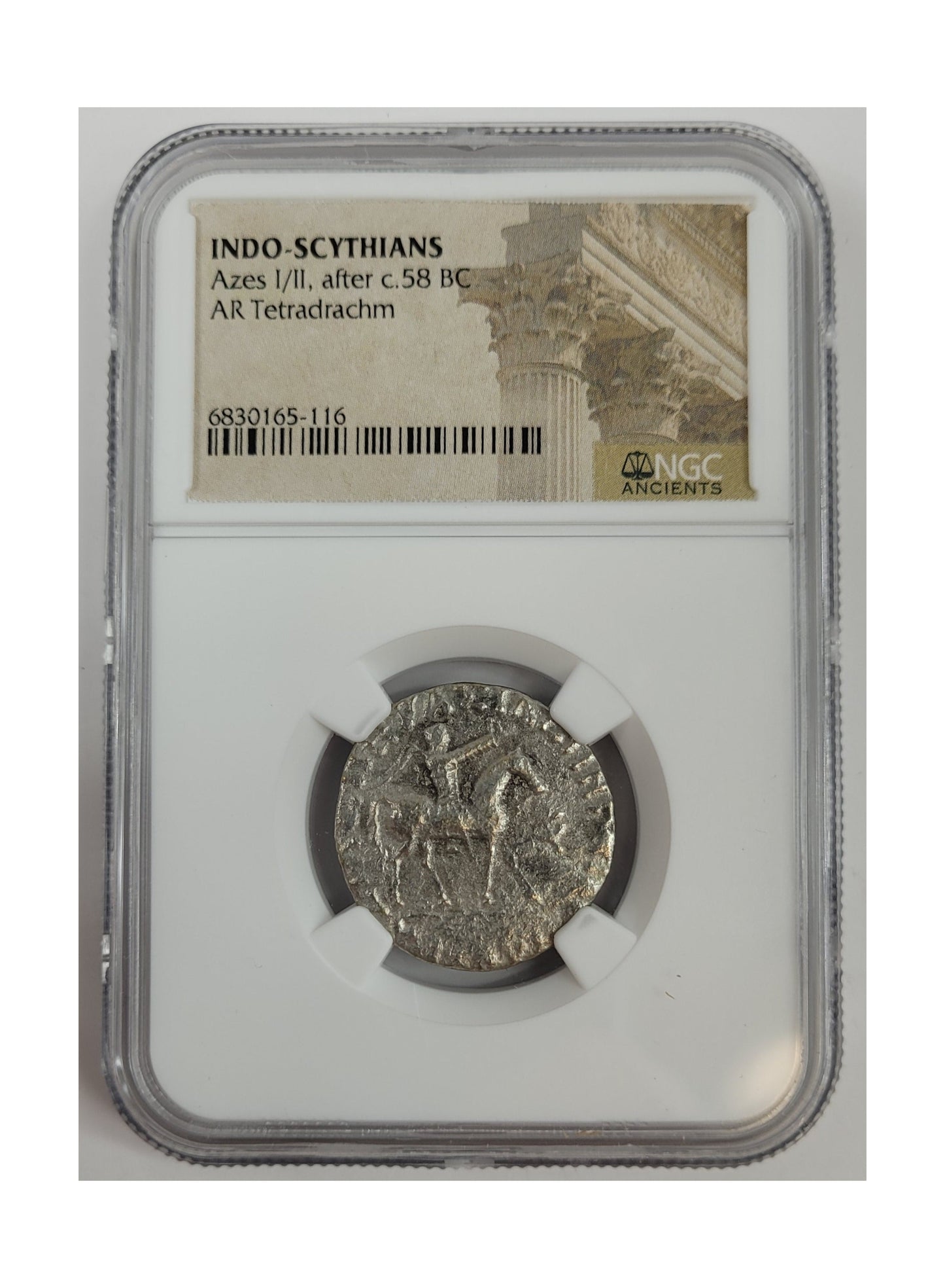 Azes II Silver Tetradrachm – Journey of the Magi Era (c. 35 BC – AD 5) – NGC Certified