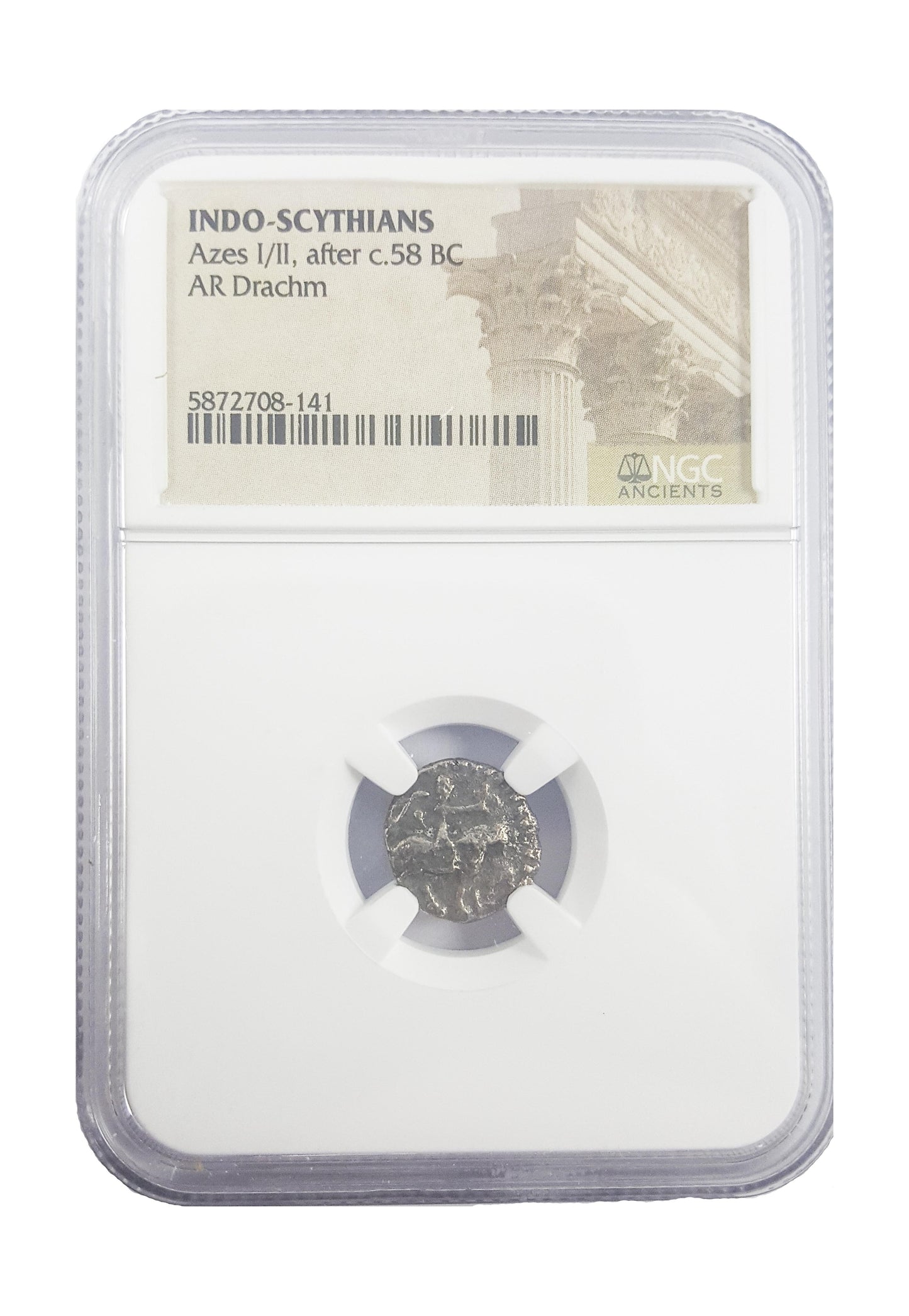 Azes II Silver Drachm – Journey of the Magi Era (c. 35 BC – AD 5) – NGC Certified