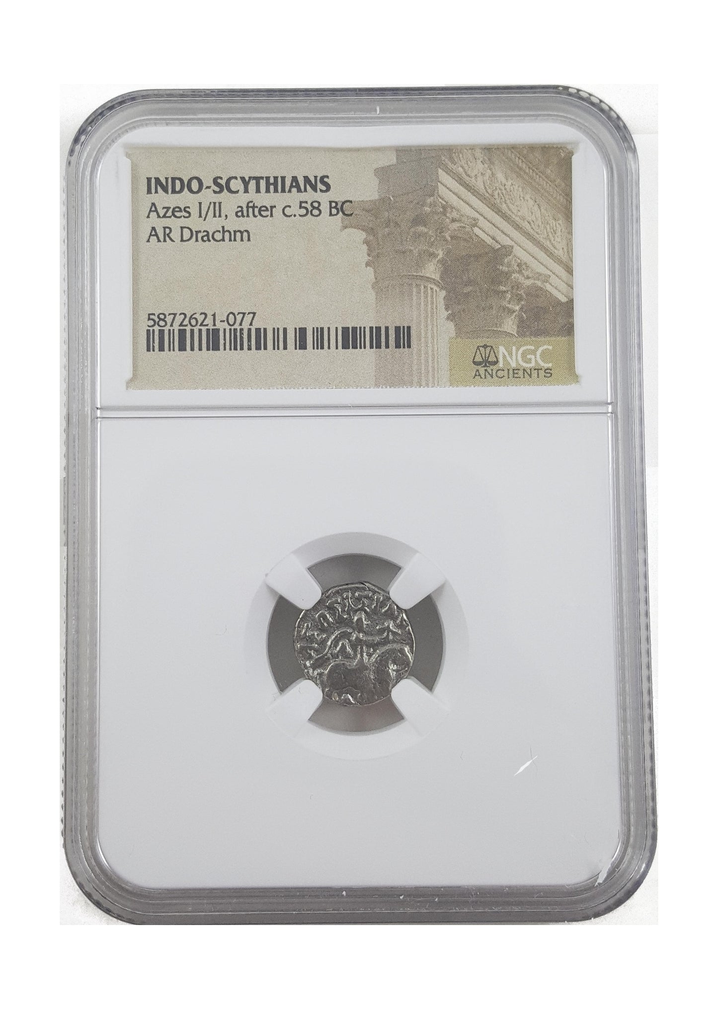 Azes II Silver Drachm – Journey of the Magi Era (c. 35 BC – AD 5) – NGC Certified