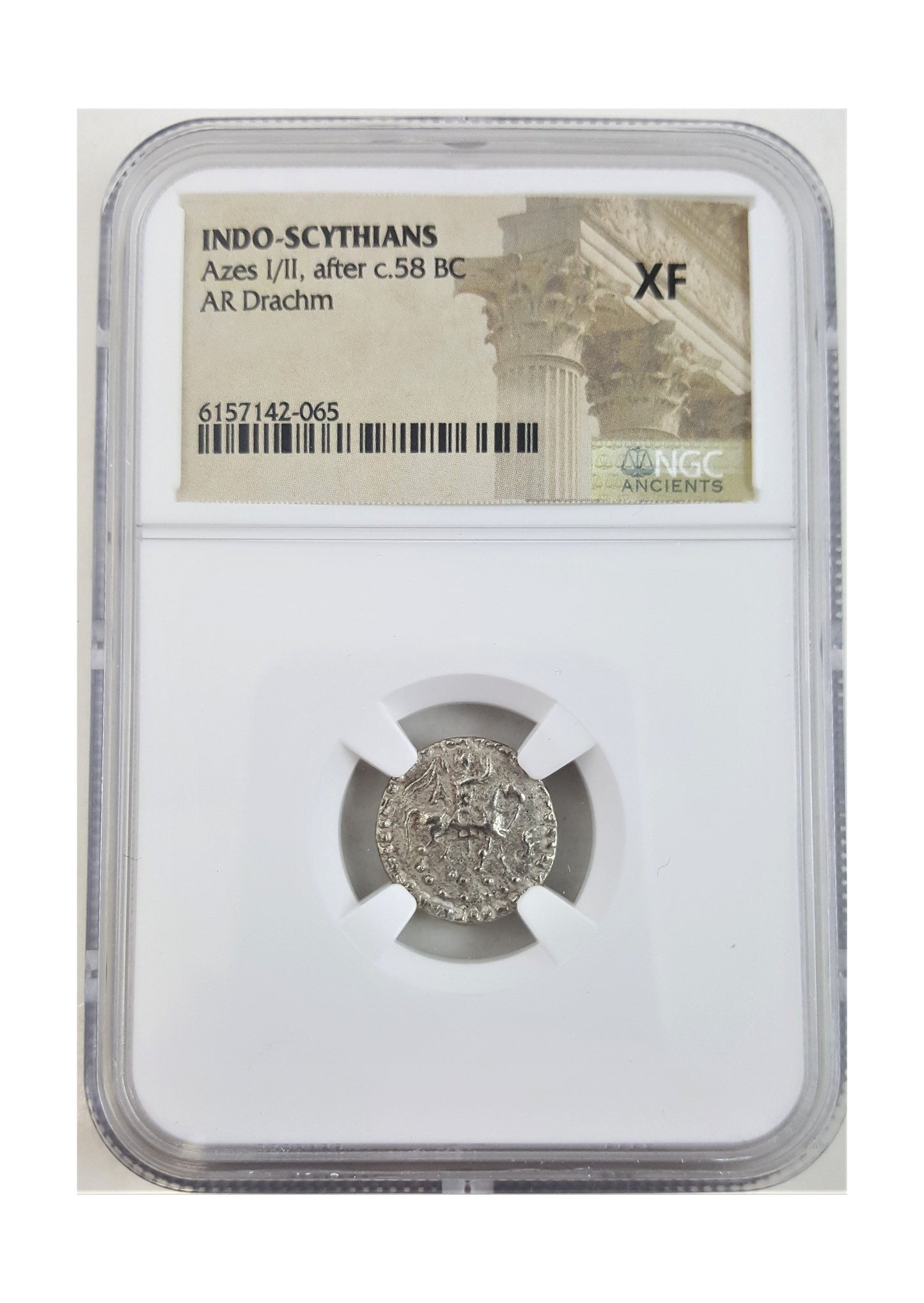 Azes II Silver Drachm – Journey of the Magi Era (c. 35 BC – AD 5) – NGC Certified