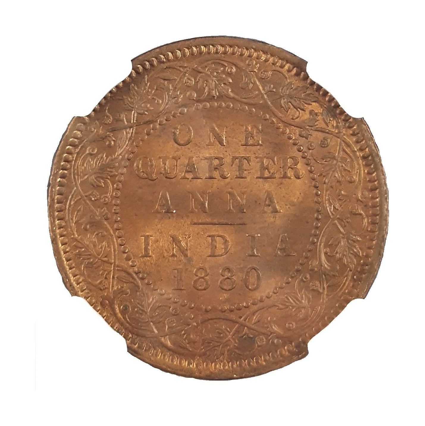 British India 1/4 Anna (1880–1889) – Queen Victoria – Copper Coin