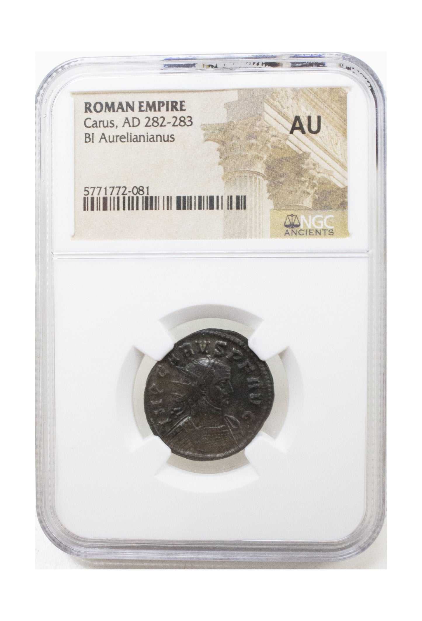 Roman Silvered Antoninianus Of Carus (AD 282–283) NGC