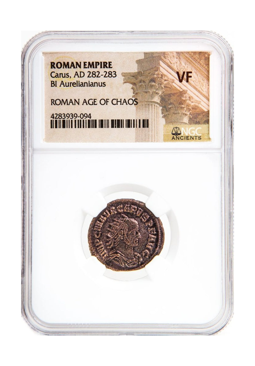Roman Silvered Antoninianus Of Carus (AD 282–283) NGC