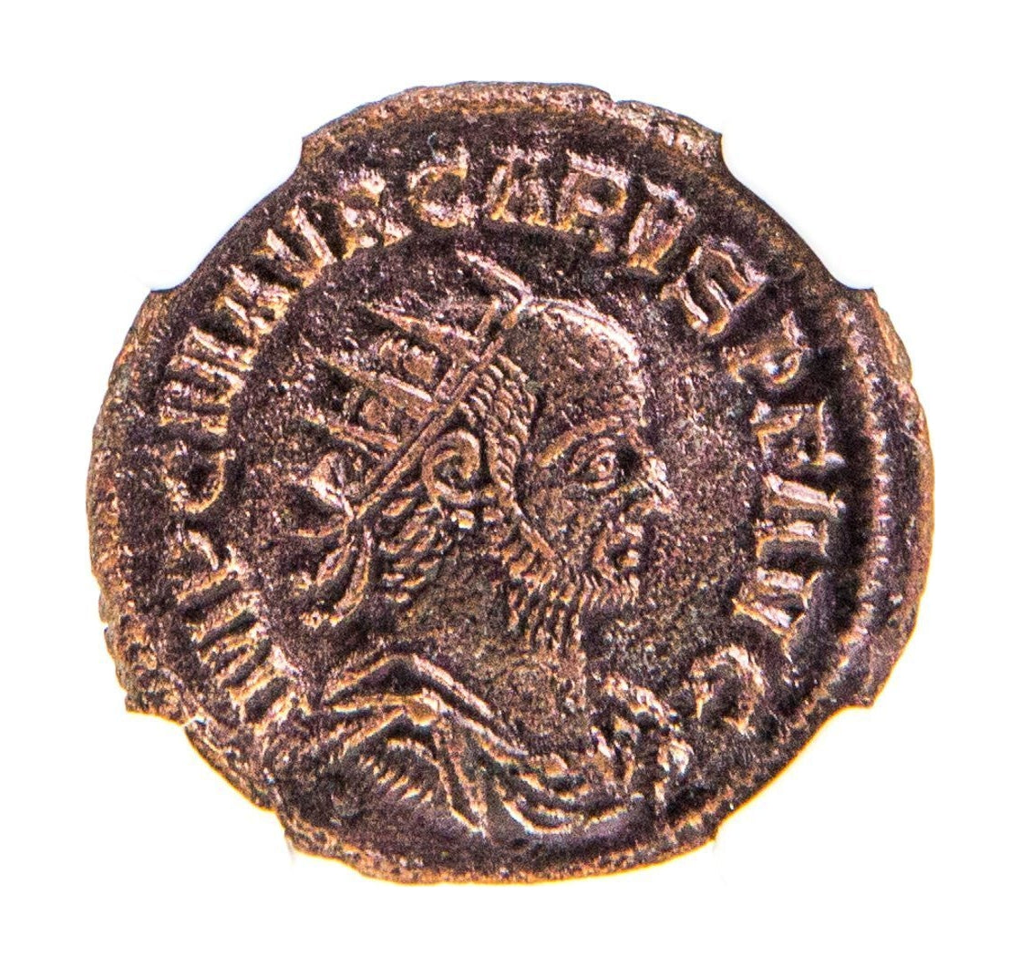 Roman Silvered Antoninianus Of Carus (AD 282–283) NGC