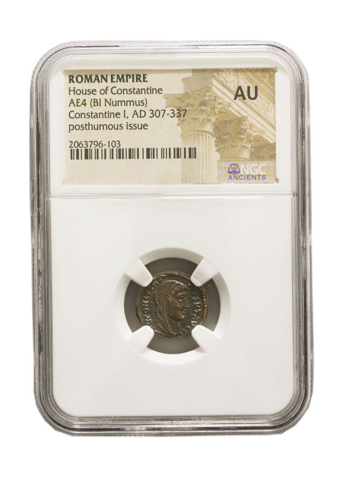 Roman Bronze AE4 Of Constantine I (Posthumous, AD 337–340) NGC
