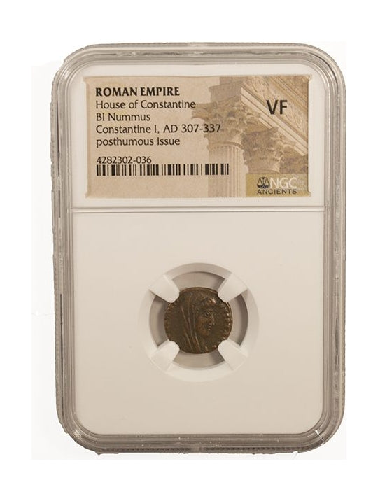 Roman Bronze AE4 Of Constantine I (Posthumous, AD 337–340) NGC