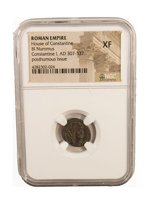 Roman Bronze AE4 Of Constantine I (Posthumous, AD 337–340) NGC
