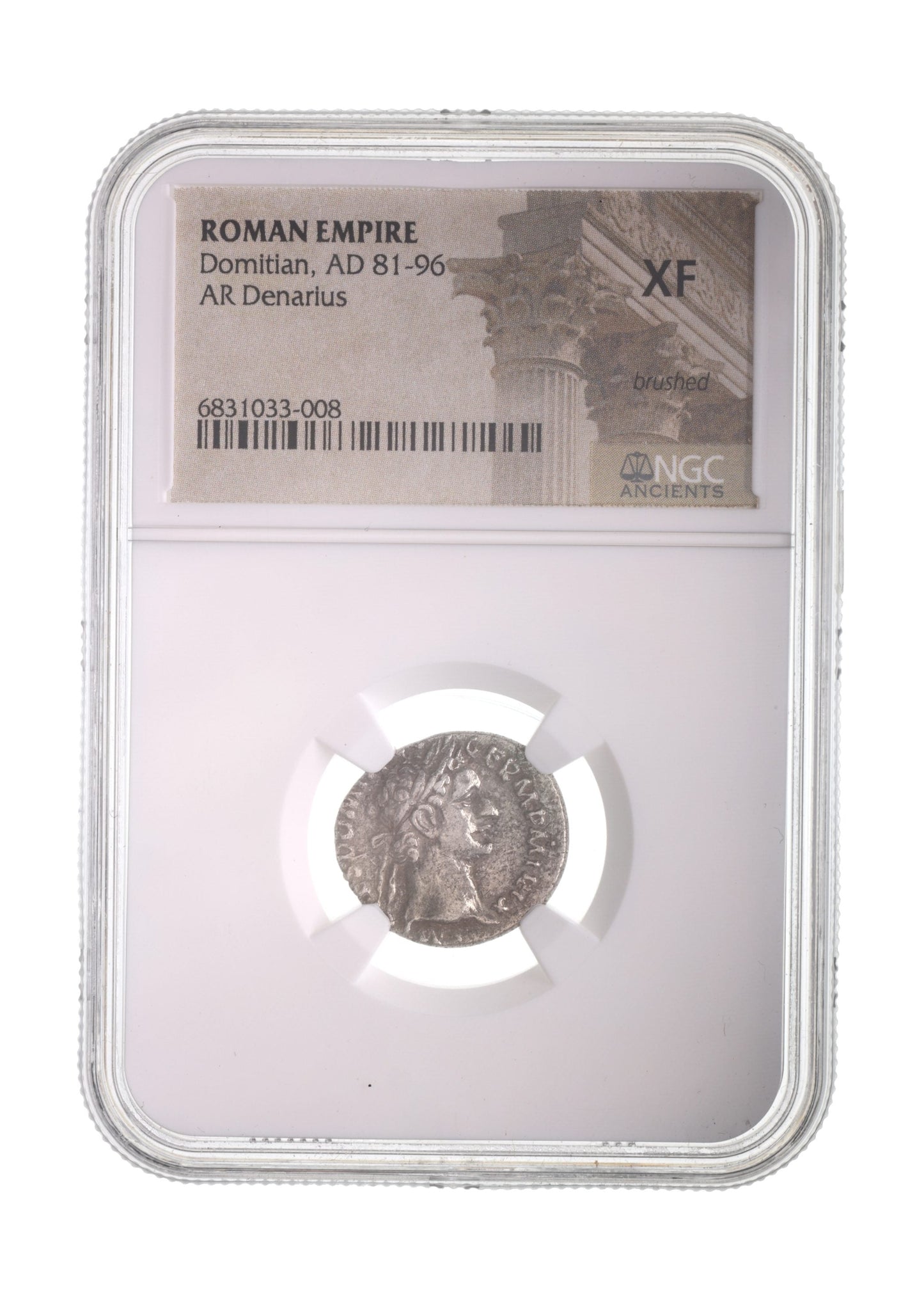Domitian Roman AR Denarius (NGC Certified Slab)