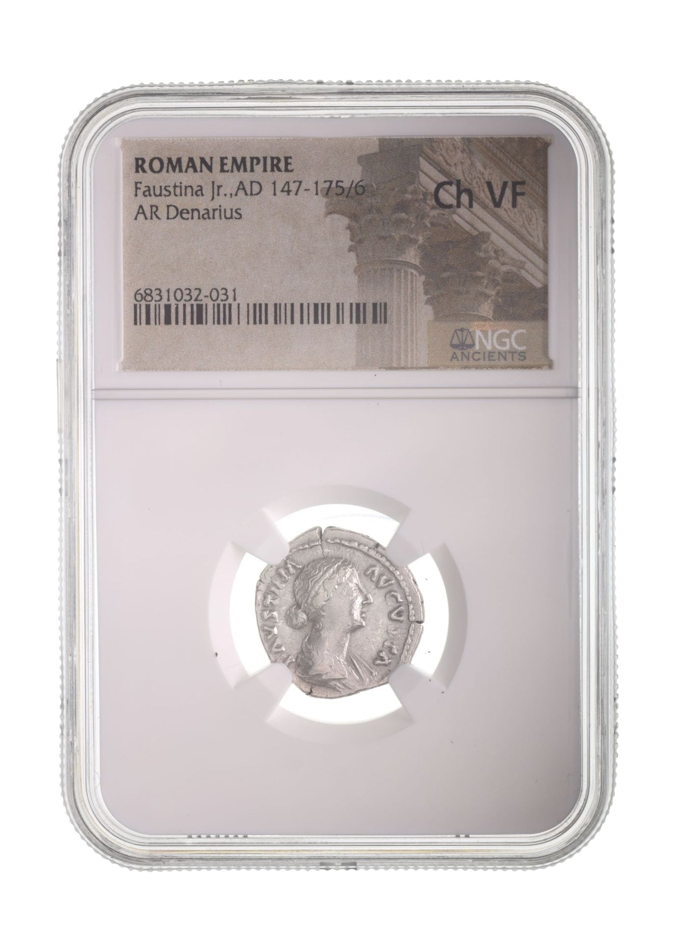 Faustina Jr. Roman Silver Antoninianus (NGC Certified Slab)