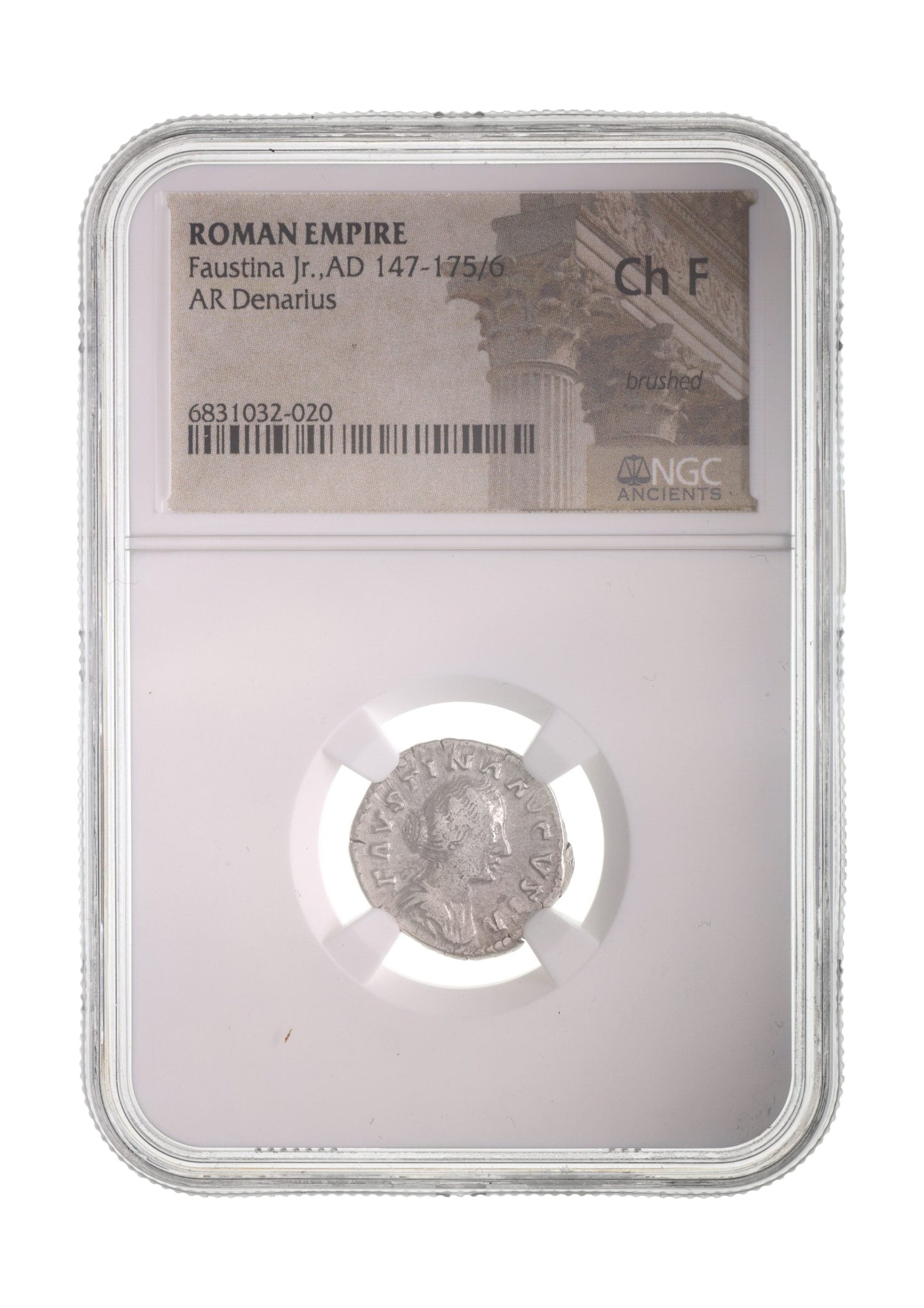 Faustina Jr. Roman Silver Antoninianus (NGC Certified Slab)