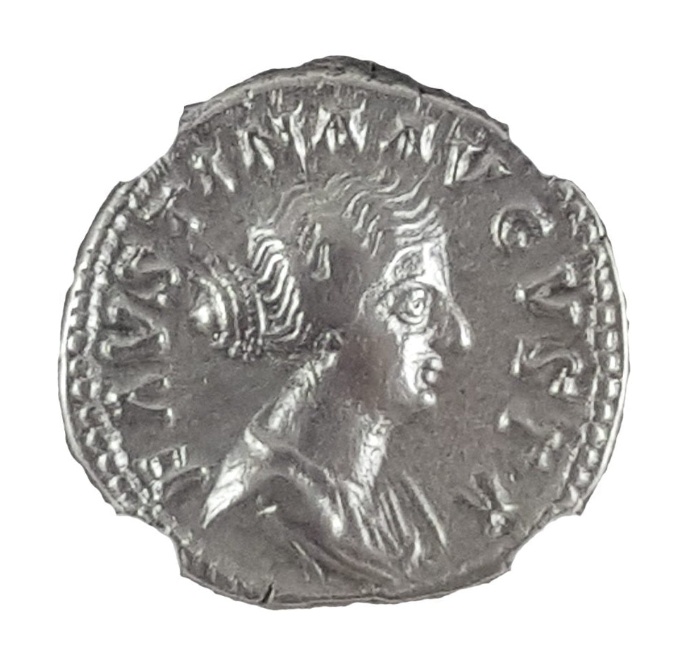 Faustina Jr. Roman Silver Antoninianus (NGC Certified Slab)