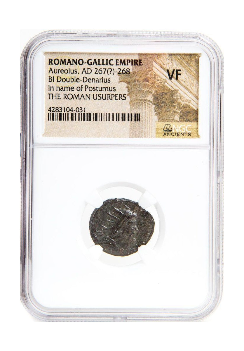 Aureolus Roman AE (AD 268) Issued in the Name of Postumus NGC