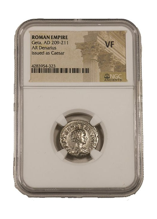 Geta Roman Silver Antoninianus (NGC Certified Slab)