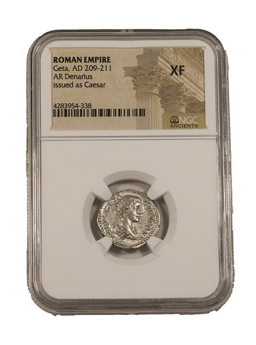 Geta Roman Silver Antoninianus (NGC Certified Slab)