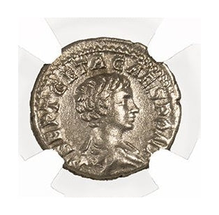 Geta Roman Silver Antoninianus (NGC Certified Slab)