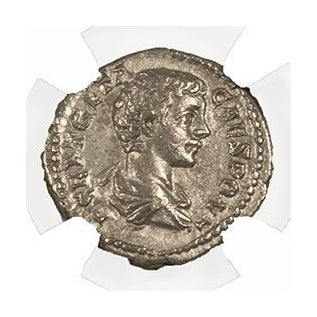 Geta Roman Silver Antoninianus (NGC Certified Slab)