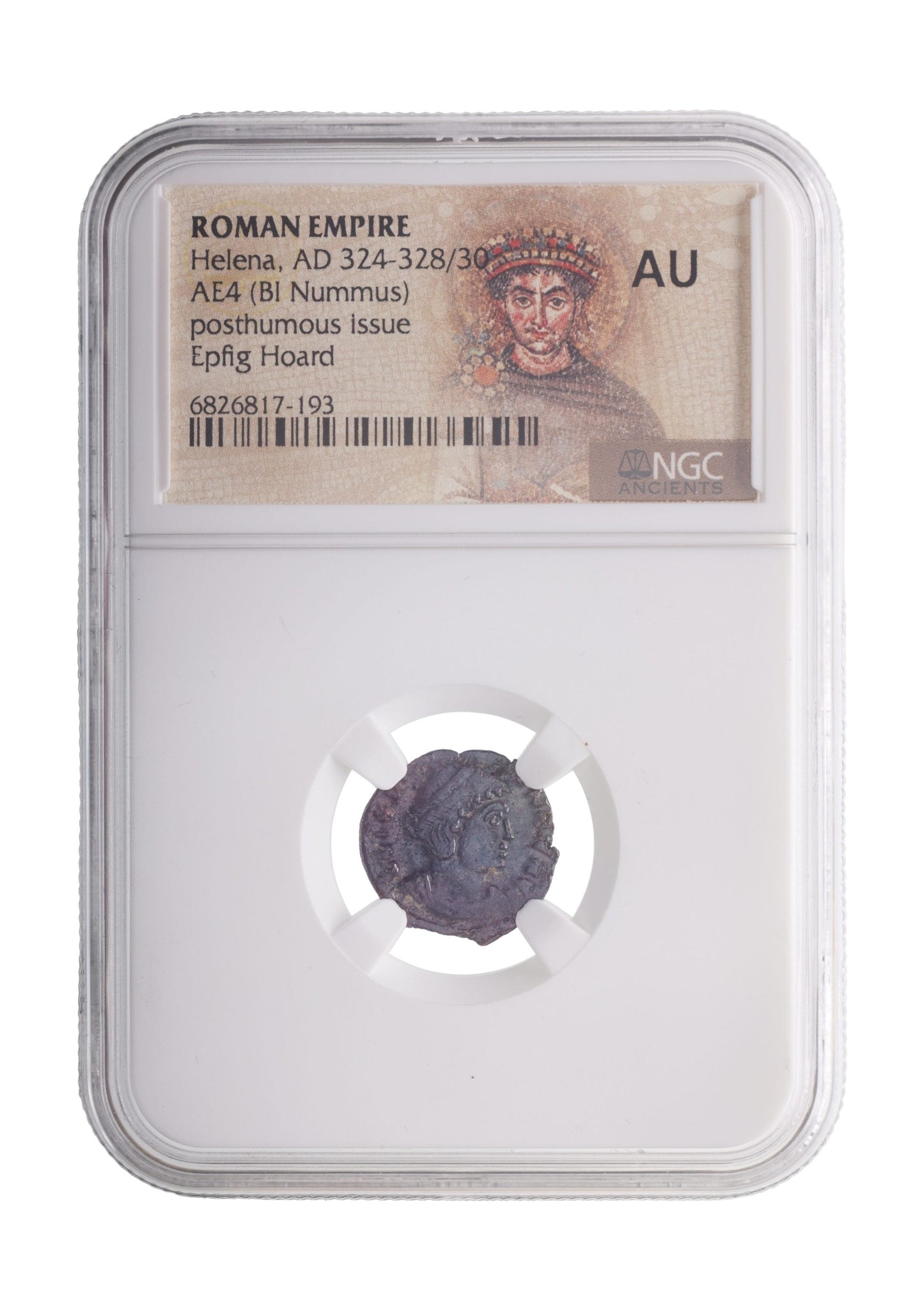 Roman Bronze AE Of Helena (AD 324–337) Epfig Hoard NGC