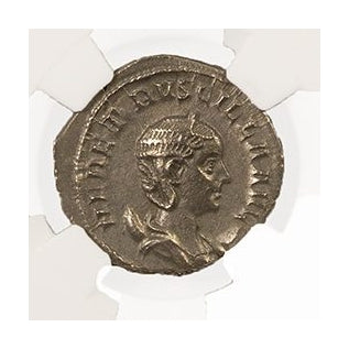 Herennia Etruscilla Roman Silver Denarius (NGC Certified Slab)