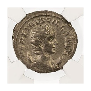 Herennia Etruscilla Roman Silver Denarius (NGC Certified Slab)