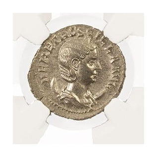 Herennia Etruscilla Roman Silver Denarius (NGC Certified Slab)