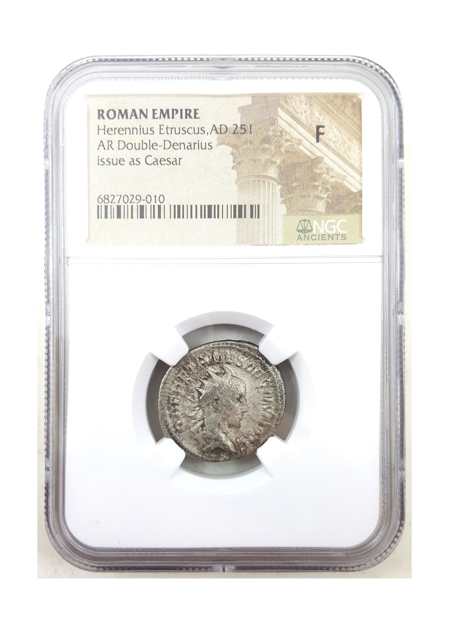 Roman Silver Antoninianus Of Herennius Etruscus (AD 251) NGC