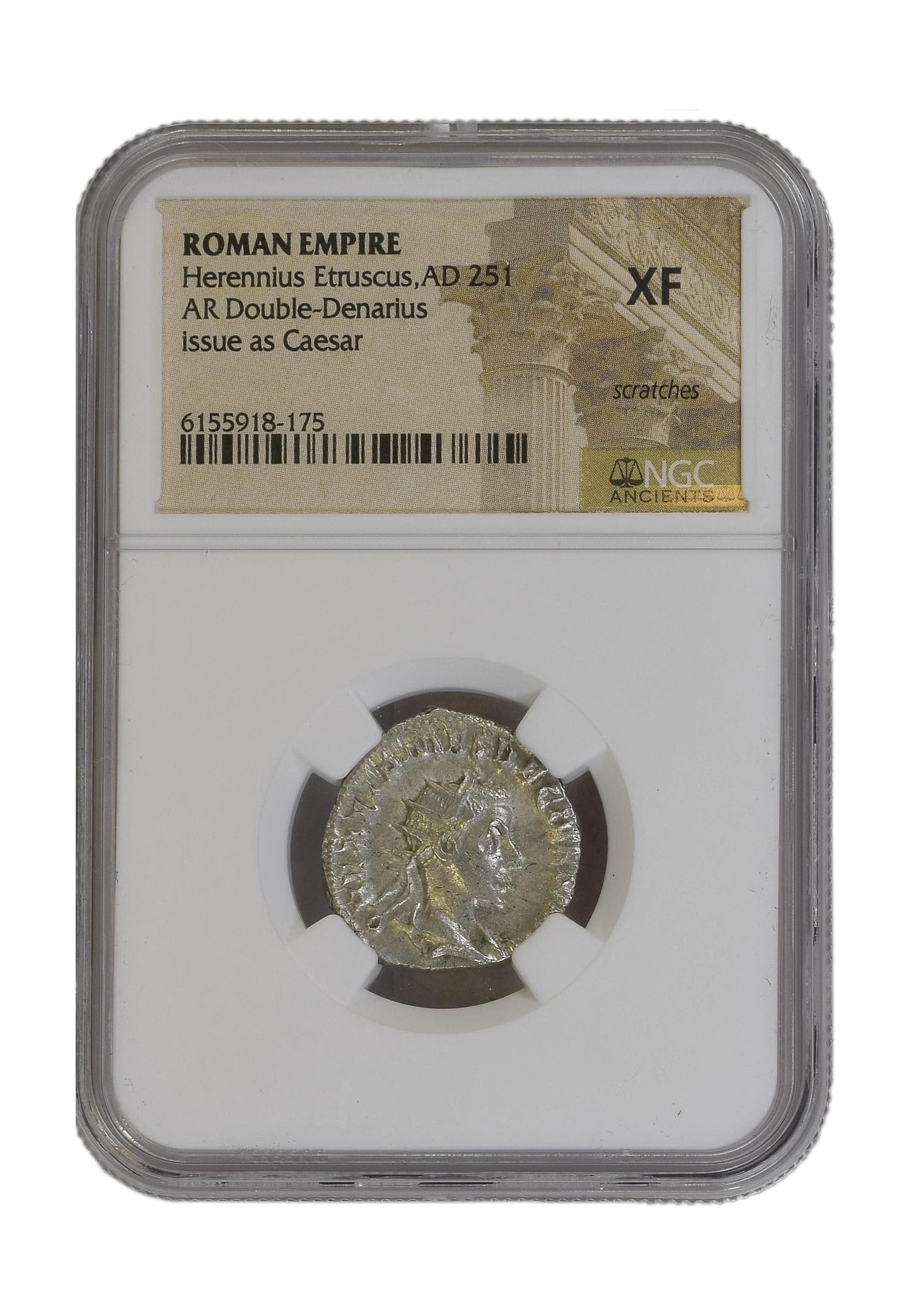 Roman Silver Antoninianus Of Herennius Etruscus (AD 251) NGC