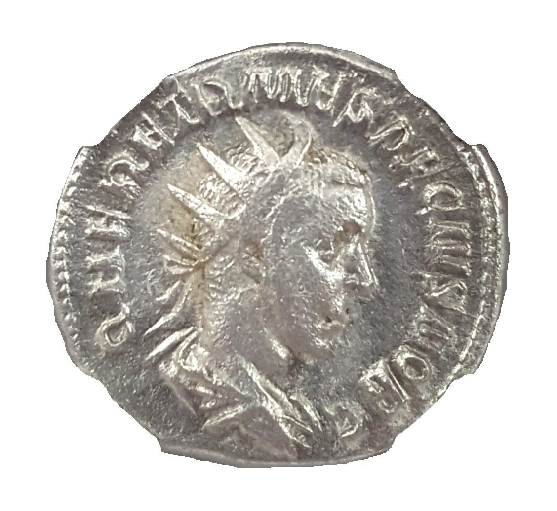 Roman Silver Antoninianus Of Herennius Etruscus (AD 251) NGC