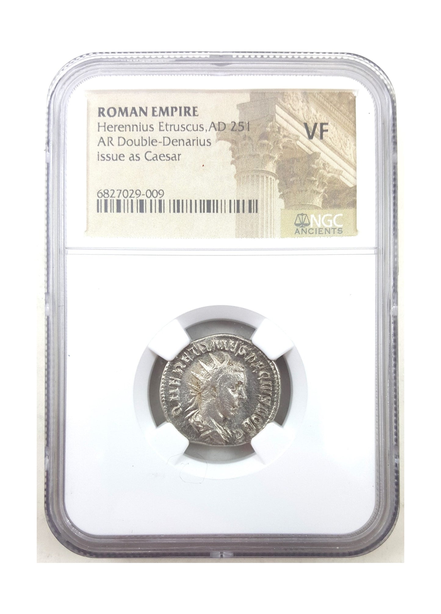 Roman Silver Antoninianus Of Herennius Etruscus (AD 251) NGC
