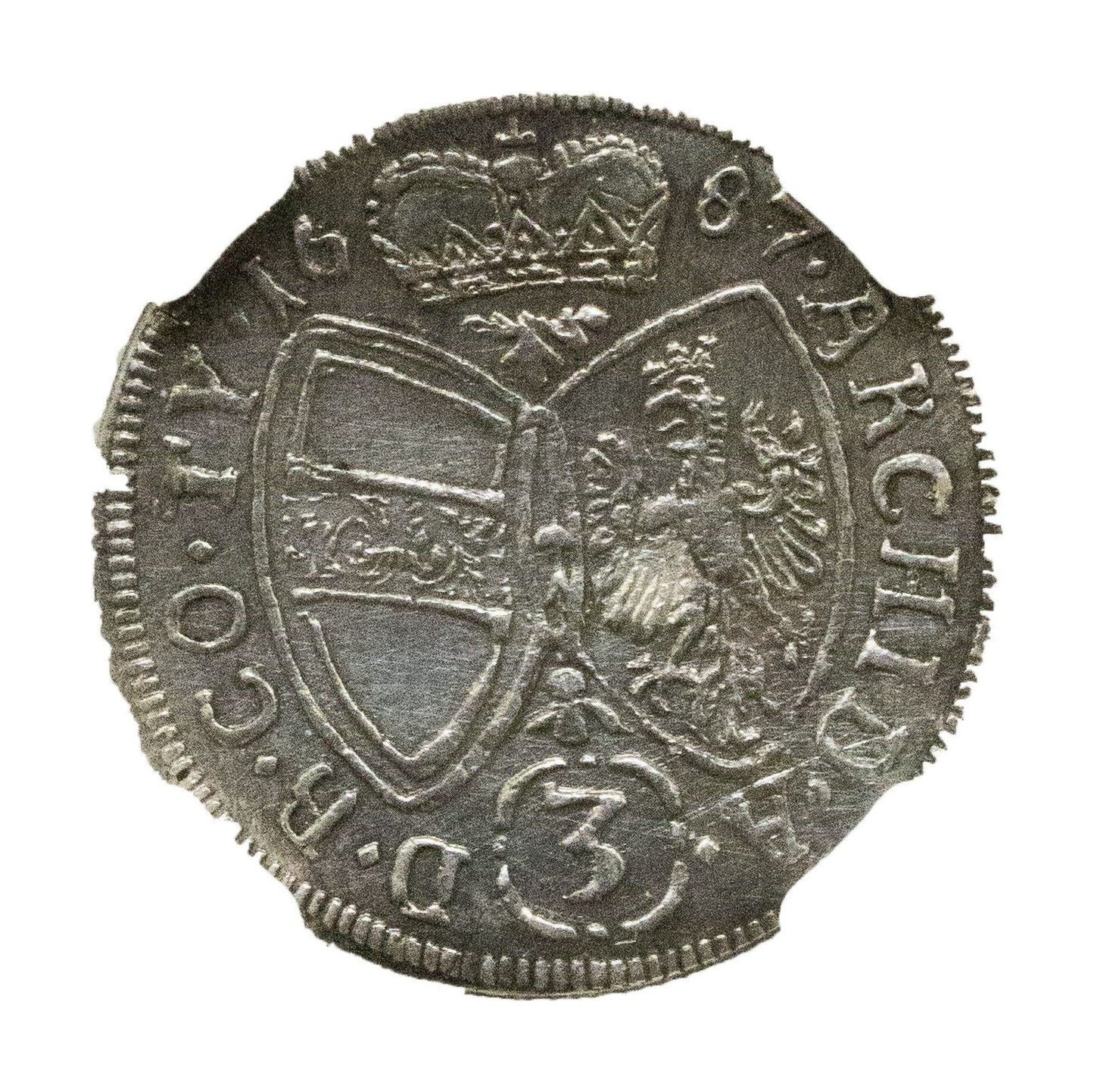 Austria Silver 3 Kreuzer Of Leopold I “The Hogmouth” (AD 1657–1705) NGC