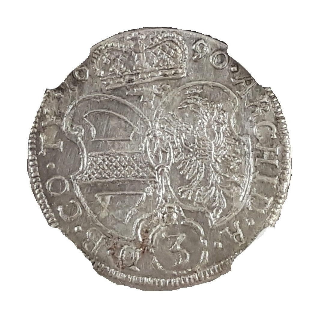 Austria Silver 3 Kreuzer Of Leopold I “The Hogmouth” (AD 1657–1705) NGC