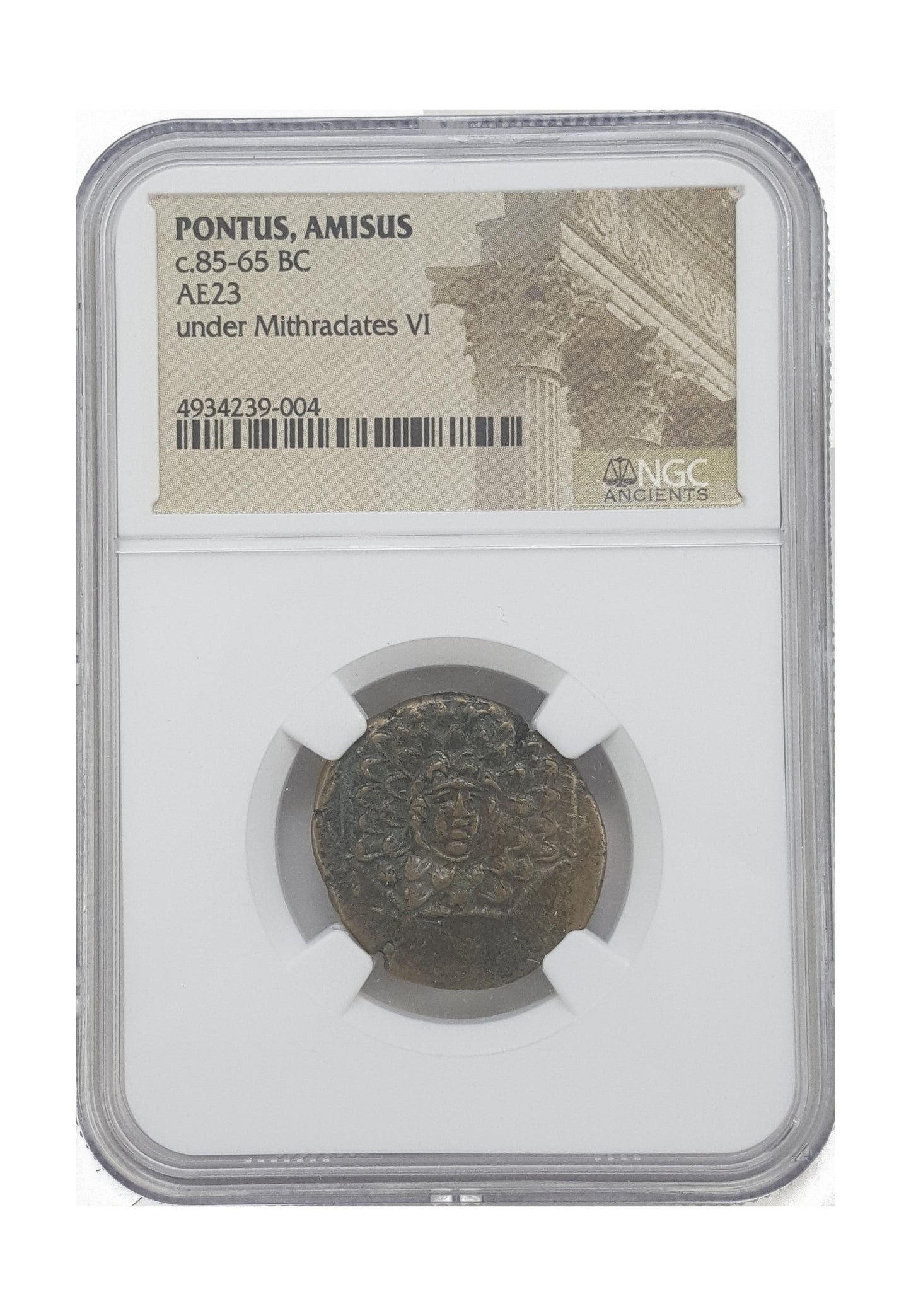 Pontus, Amisus – Bronze Coin Under Mithradates VI (120–63 BCE) – NGC Certified