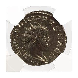 Philip II Roman Silver Antoninianus (AD 247-249) NGC