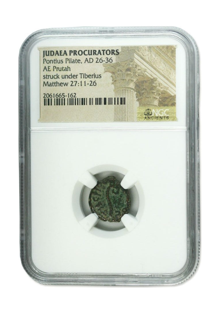 Pontius Pilate Judaea AE Prutah (AD 26-36) NGC